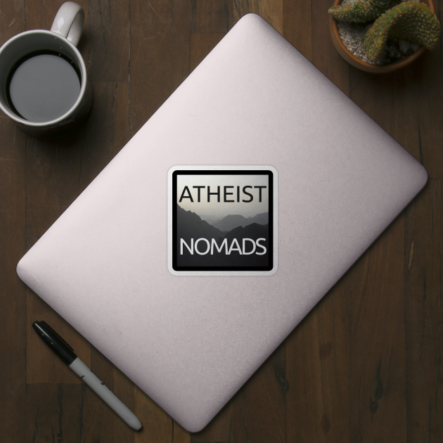 Atheist Nomads Logo by Humanists Take on the World Podcast